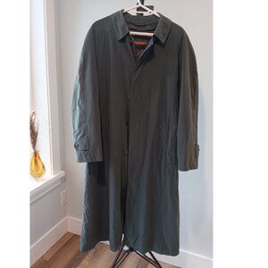 Bongardi Trench Coat Men's Vintage Retro Dark Green 40R Made In Germany VTG